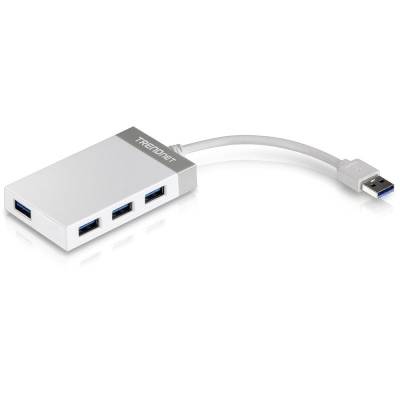 Hub usb 3.0 trendnet tu3-h4e/ 4xusb/ blanco y gris