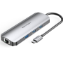 Docking usb tipo-c vention tokhb/ 1xhdmi/ 3xusb/ 1xusb tipo-c pd/ 1xrj45/ 1xlector tarjetas sd y microsd/ gris