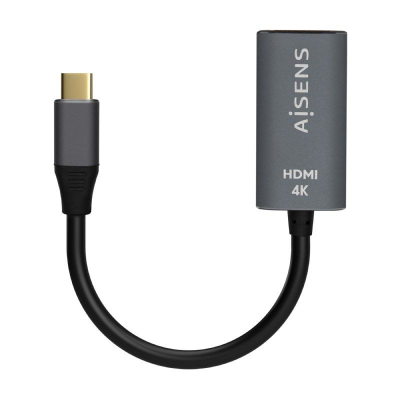 Conversor hdmi 4k 60hz aisens a109-0683/ hdmi hembra - usb tipo-c macho/ 15cm/ gris