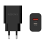 Cargador de pared aisens a110-0682/ 1xusb tipo-c/ 1x usb/ 20w