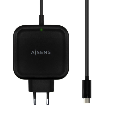 Cargador de pared aisens asch-1pd65wl-bk/ 1xusb tipo-c/ 65w