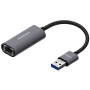 Adaptador usb 3.0 aisens a106-0708/ usb macho - rj45 hembra/ 15cm/ gris