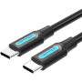 Cable usb 2.0 tipo-c vention cosbi/ usb tipo-c macho - usb tipo-c macho/ hasta 60w/ 480mbps/ 3m/ negro