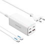 Cargador de pared vention fbswg-eu/ 2xusb tipo-c + cable usb tipo-c/ 2xusb/ 100w