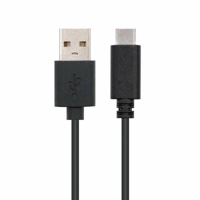 Cable usb 2.0 nanocable 10.01.2102/ usb tipo-c macho - usb macho/ 2m/ negro