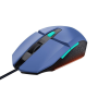 Ratón gaming trust gaming gxt 109 felox/ hasta 6400 dpi/ azul