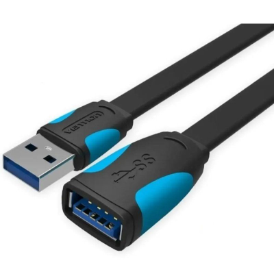 Cable alargador usb 3.0 vention vas-a13-b200/ usb macho - usb hembra/ 5gbps/ 2m/ negro y azul