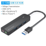 Hub usb 3.0 con tarjeta de sonido vention chibb/ 3xusb/ 1xmicrousb pd