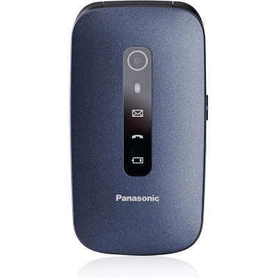 Teléfono móvil panasonic kx-tu550 para personas mayores/ azul