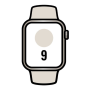 Apple watch series 9/ gps/ 41mm/ caja de aluminio blanco estrella/ correa deportiva blanco estrella s/m