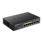 Switch d-link dgs-1008p 8 puertos/ rj-45 gigabit 10/100/1000/ poe