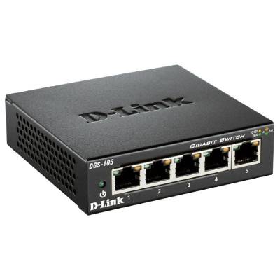 Switch d-link dgs-105 5 puertos/ rj-45 10/100/1000