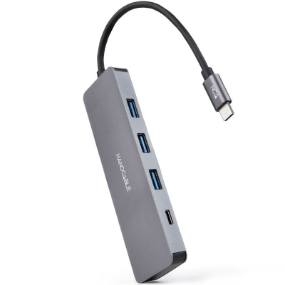 Hub usb tipo-c nanocable 10.16.4409/ 3xusb/ 1xusb tipo-c/ gris