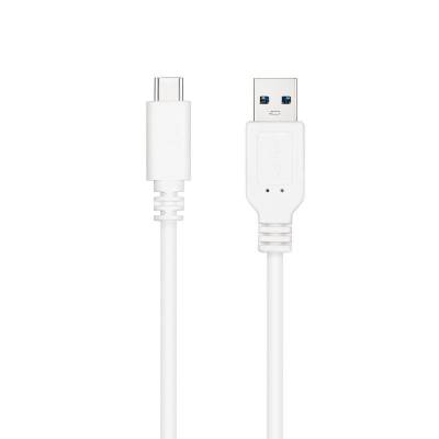 Cable usb 3.1 tipo-c nanocable 10.01.4000-w/ usb tipo-c macho - usb macho/ 50cm/ blanco