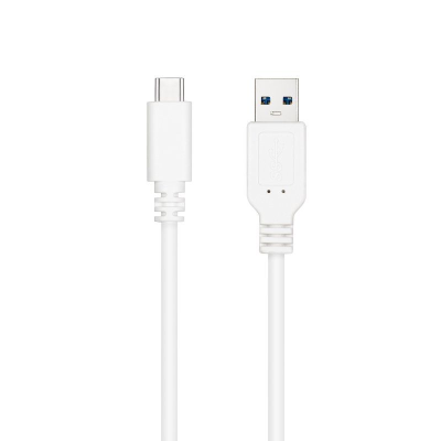 Cable usb 3.1 tipo-c nanocable 10.01.4001-l150-w/ usb tipo-c macho - usb macho/ 1.5m/ blanco