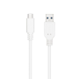 Cable usb 3.1 tipo-c nanocable 10.01.4001-l150-w/ usb tipo-c macho - usb macho/ 1.5m/ blanco