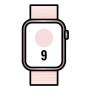 Apple watch series 9/ gps/ 45mm/ caja de aluminio rosa/ correa deportiva loop rosa claro