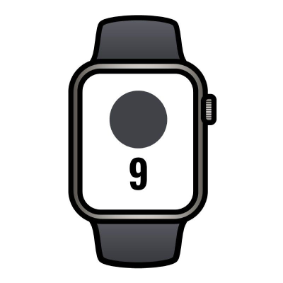 Apple watch series 9/ gps/ cellular/ 41mm/ caja de acero grafito/ correa deportiva medianoche m/l