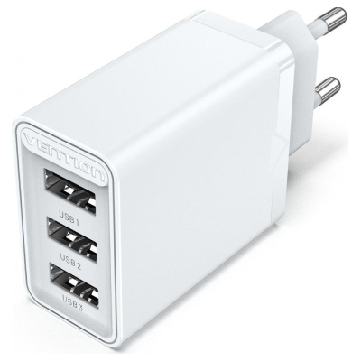 Cargador de pared vention feaw0-eu/ 3xusb