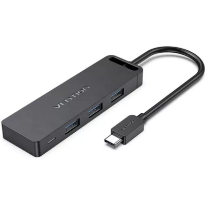 Hub usb tipo-c vention tgtbb/ 3xusb/ 1xusb tipo-c/ 1x microusb pd