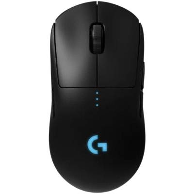 Ratón gaming inalámbrico logitech g pro/ batería recargable/ hasta 25600 dpi/ negro