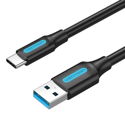 Cable usb 3.0 tipo-c vention cozbh/ usb macho - usb tipo-c macho/ hasta 60w/ 5gbps/ 2m/ negro