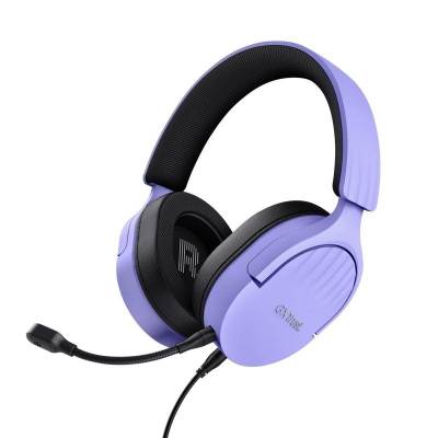 Auriculares gaming con micrófono trust gaming gxt 489 fayzo/ jack 3.5/ morados