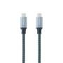 Cable usb 3.2 nanocable 10.01.4103-comb/ usb tipo-c macho - usb tipo-c macho/ hasta 100w/ 20gbps/ 3m/ gris y negro