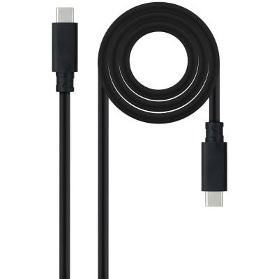 Cable usb 3.2 nanocable 10.01.4103/ usb tipo-c macho - usb tipo-c macho/ hasta 100w/ 20gbps/ 3m/ negro