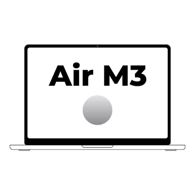 Apple macbook air 15' / m3 8-core cpu/ 8gb/ 256gb ssd/ 10-core gpu/ plata