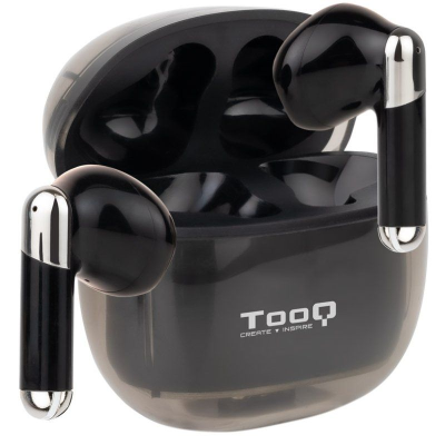 Auriculares bluetooth tooq onyx tqbwh-0054b con estuche de carga/ autonomía 4h/ negros