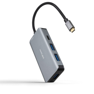 Hub usb 3.2 gen1 nanocable 10.16.1005/ 3xusb/ 1xusb tipo-c/ 1xusb tipo-c pd