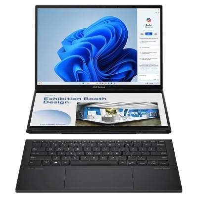 Portátil asus zenbook duo oled ux8406ma-pz255w intel core ultra 9-185h/ 32gb/ 1tb ssd/ 14'+14' táctil/ win11