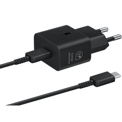 Cargador de pared samsung ep-t2510xbegeu/ 1xusb tipo-c + cable usb tipo-c/ 25w