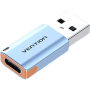 Adaptador usb 3.1 vention cuah0/ usb tipo-c hembra - usb macho/ azul