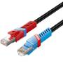 Cable de red rj45 sftp vention ikjbf cat.8/ gaming/ 1m/ negro