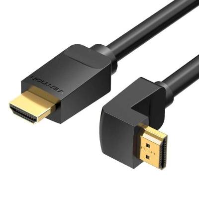 Cable hdmi 2.0 4k acodado vention aaqbf/ hdmi macho - hdmi macho/ 1m/ negro