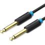 Cable mono vention baabg/ jack 6.5 macho - jack 6.5 macho/ 1.5m/ negro