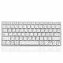 Teclado compacto inalámbrico por bluetooth subblim advance compact/ plata