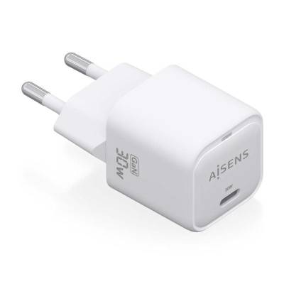 Cargador gan de pared aisens asch-30w1p018-w/ 1xusb tipo-c/ 30w