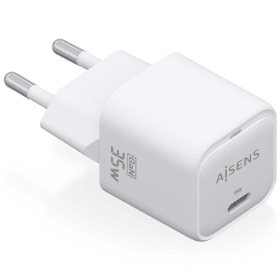 Cargador gan de pared aisens asch-35w1p022-w/ 1xusb tipo-c/ 35w