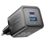 Cargador gan de pared vention feqb0-eu/ 1xusb tipo-c/ 1xusb/ 30w