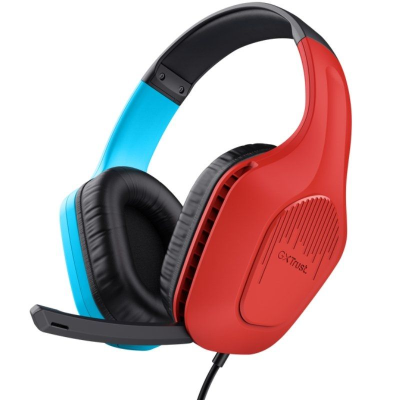 Auriculares gaming con micrófono trust gaming gxt 416s zirox/ jack 3.5/ azules y rojos