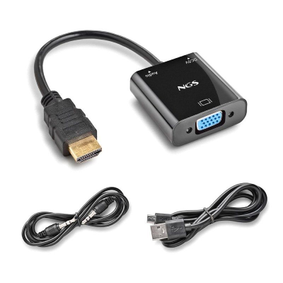 Cable conversor ngs chamaleon/ hdmi macho - vga hembra/ 15cm/ incluye cable de audio y alimentación usb