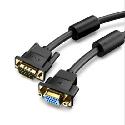 Cable alargador svga vention dagbf/ vga macho - vga hembra/ 1m/ negro