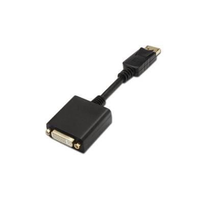 Cable conversor aisens a125-0133/ displayport macho - dvi hembra/ 15cm/ negro