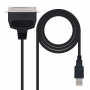 Adaptador nanocable 10.03.0001/ usb macho - cn36 macho/ 1.5m/ negro