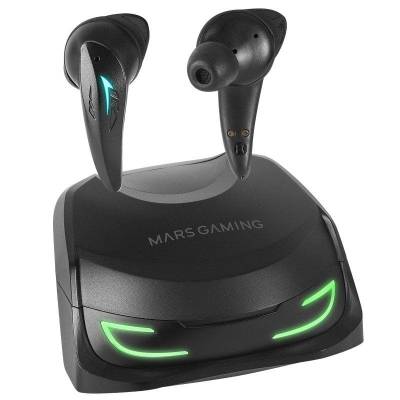 Auriculares bluetooth mars gaming mhi-ultra con estuche de carga/ autonomía 7-8h/ negros