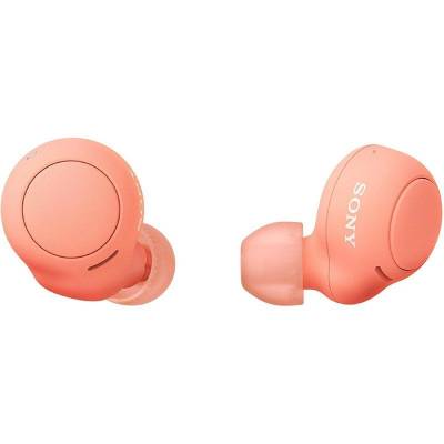 Auriculares bluetooth sony wf-c500 con estuche de carga/ autonomía 5h/ naranjas