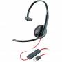 Auriculares plantronics blackwire c3210/ con micrófono/ usb/ negros